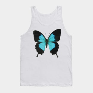 Black and Blue Butterfly Tank Top